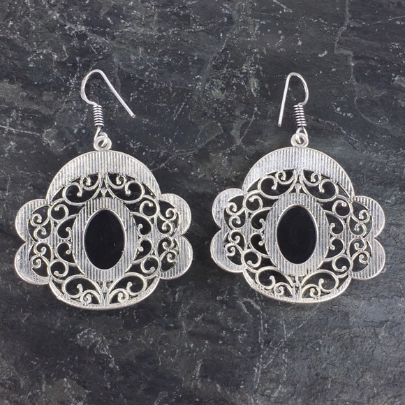 Dichroic Glass or Acrylic Hook Dangle Earrings - Picture 3 of 11